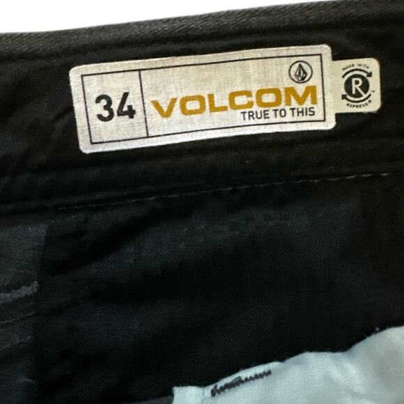 Volcom‎ Men’s Shorts Size 34 Gray Chino Style Casual Stretch Flat Front Golf - Picture 5 of 7